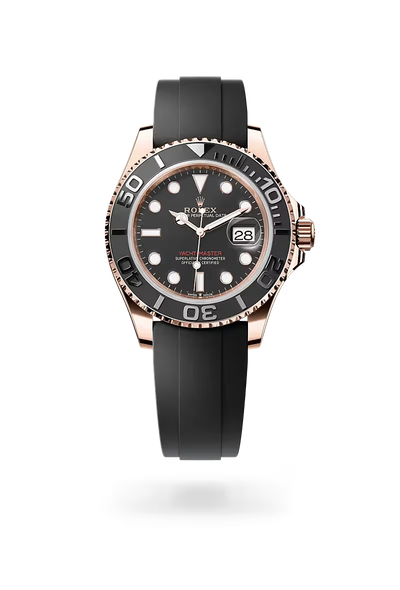 Yacht-Master 40 Everose Gold Black Dial Oysterflex Strap
