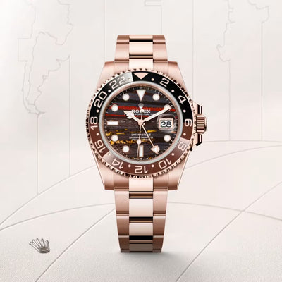 Rose Gold Woodland GMT Watch