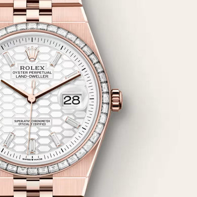 Land-Dweller 36 Signature Rose Gold Luxury Wrist Watch