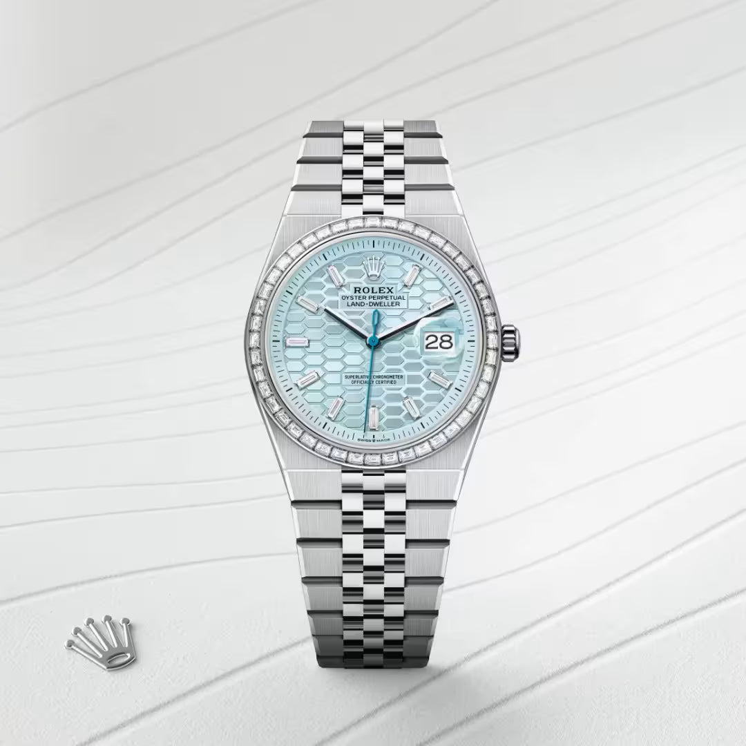 Land-Dweller 36 Arctic Glow Diamond Bezel Watch