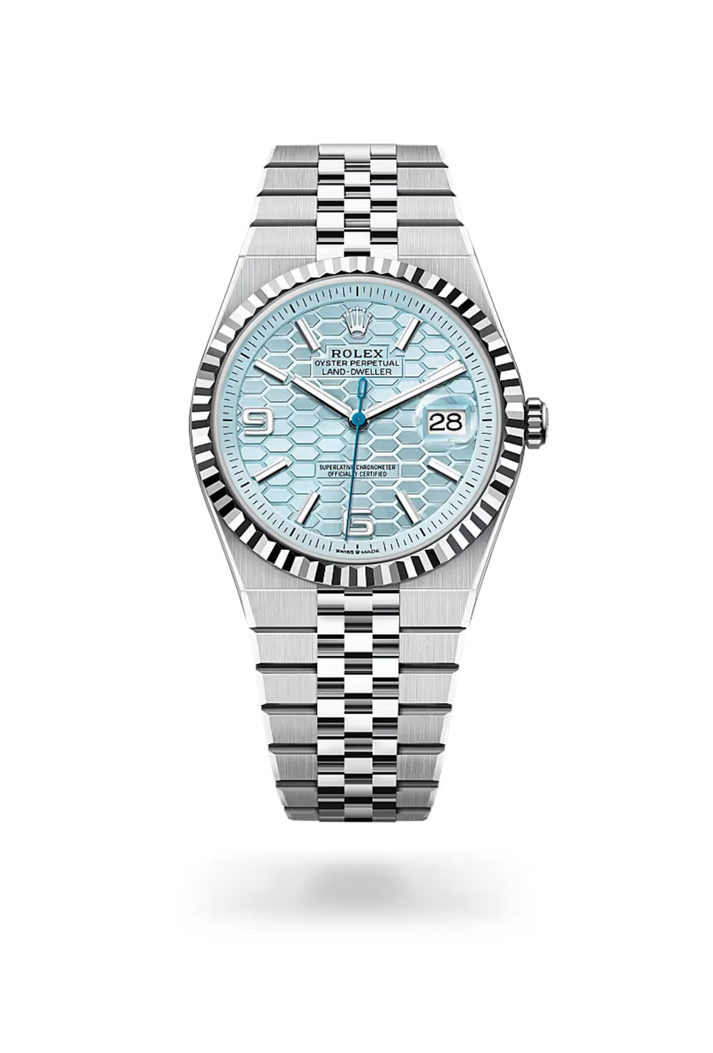 Land-Dweller 40 Light Blue Dial Jubilee Bracelet Luxury Watch