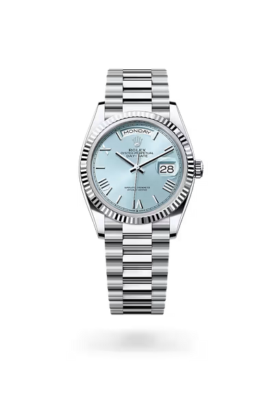 Day-Date 36 Signature Silver Dial Statement Watch