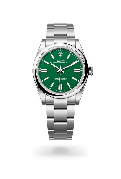 Oyster Perpetual 41 Emerald Green Stainless Steel Watch