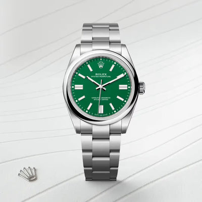 Oyster Perpetual 41 Emerald Green Stainless Steel Watch