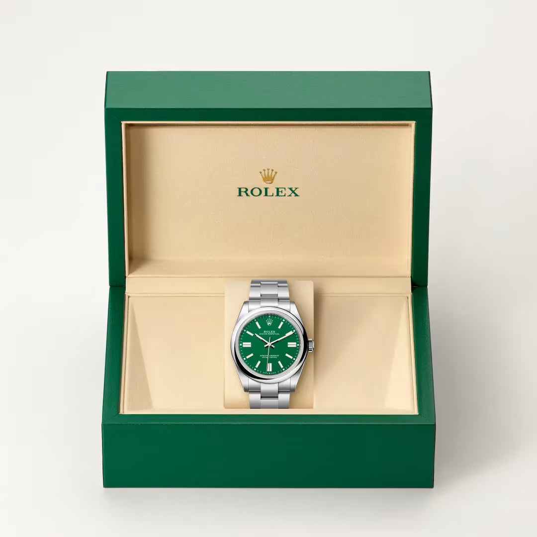 Oyster Perpetual 41 Emerald Green Stainless Steel Watch
