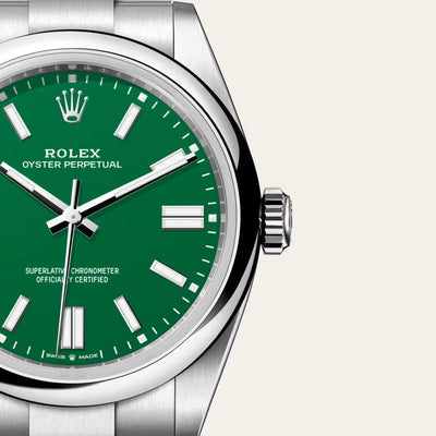 Oyster Perpetual 41 Luxury Green Dial Stainless Steel Men's Watch
