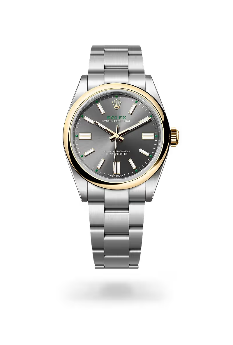 Oyster Perpetual 41 Grey Gold Heritage Stainless Steel Watch