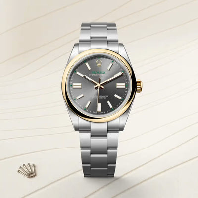 Oyster Perpetual 41 Grey Gold Heritage Stainless Steel Watch