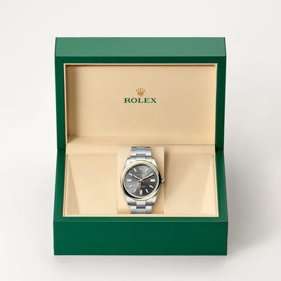 Oyster Perpetual 41 Grey Gold Heritage Stainless Steel Watch
