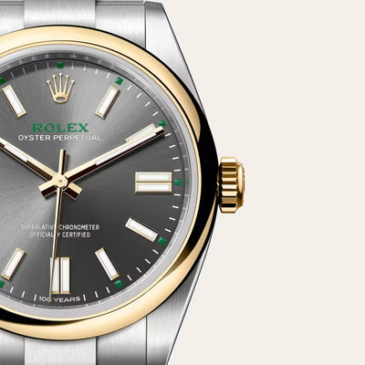 Oyster Perpetual 41 Grey Gold Heritage Stainless Steel Watch