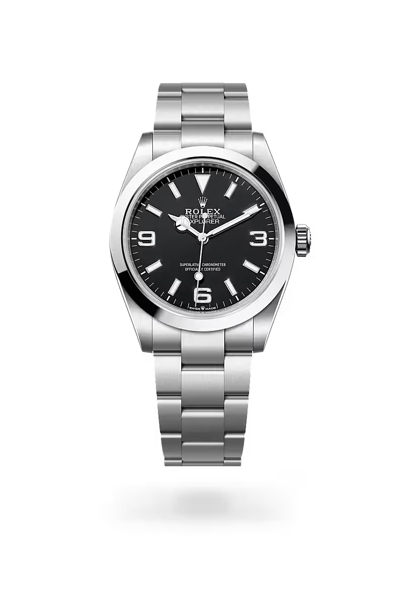 Explorer Smooth Bezel Black Dial