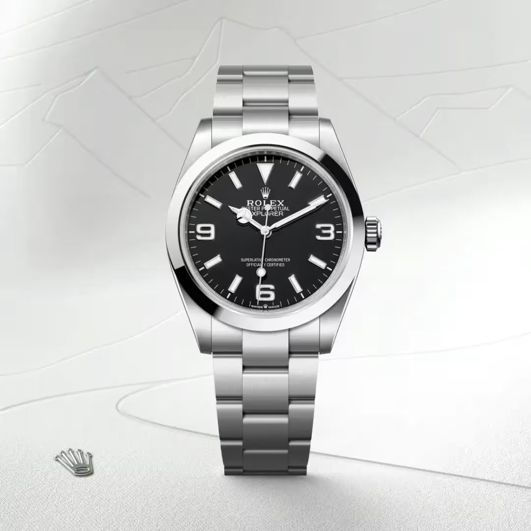 Explorer Smooth Bezel Black Dial