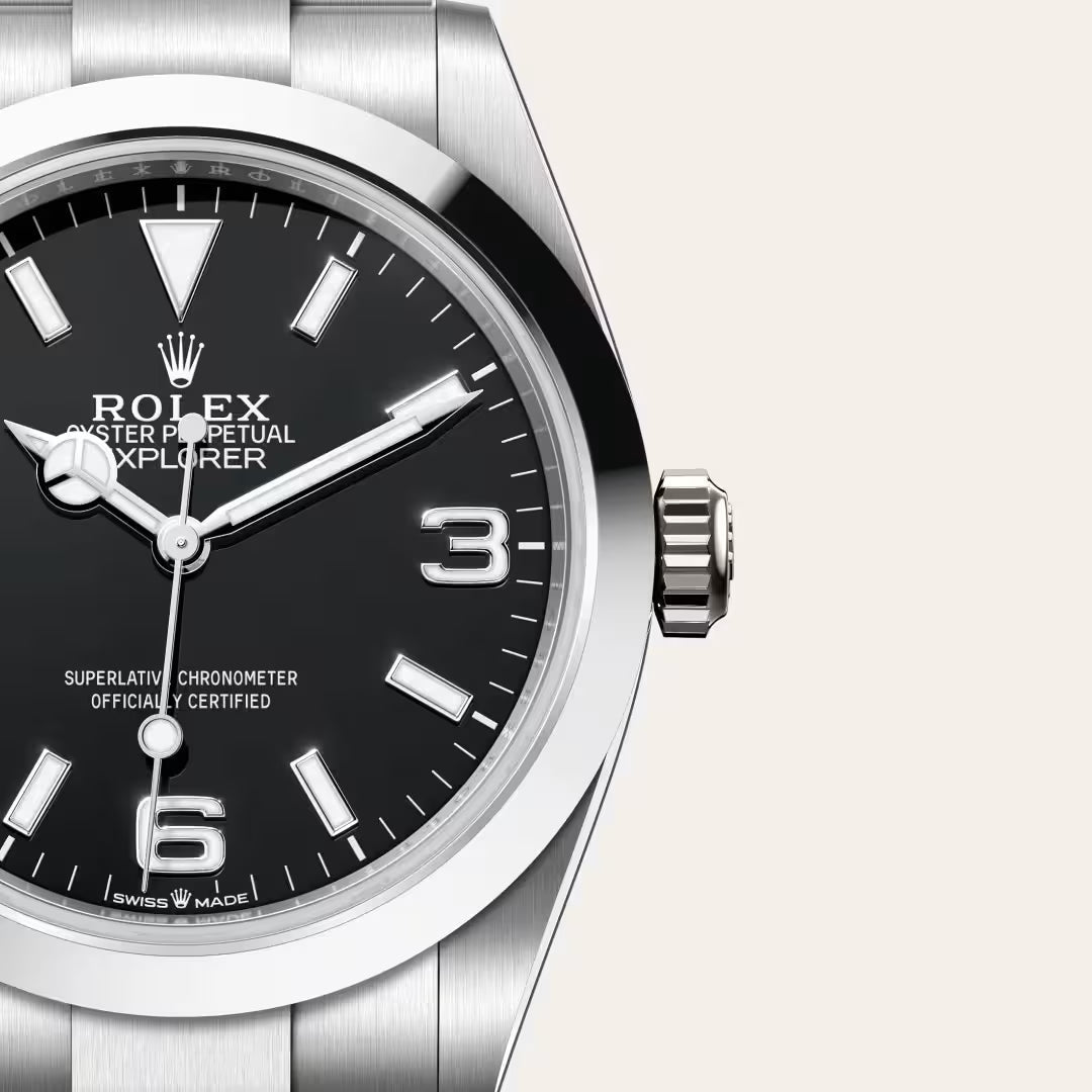 Explorer Smooth Bezel Black Dial