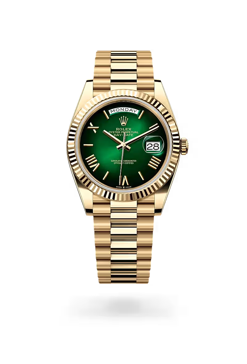 Day-Date 40 Green Aura Premium Bracelet Watch