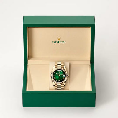 Day-Date 40 Green Aura Premium Bracelet Watch