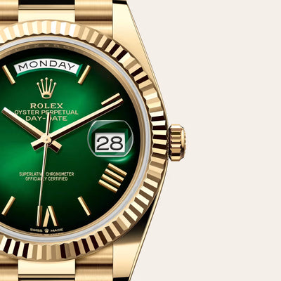 Day-Date 40 Green Aura Premium Bracelet Watch