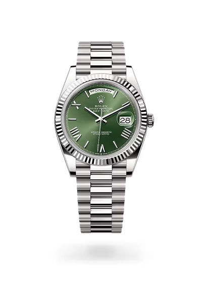 Day-Date 40 Olive Luxe Stainless Steel Watch