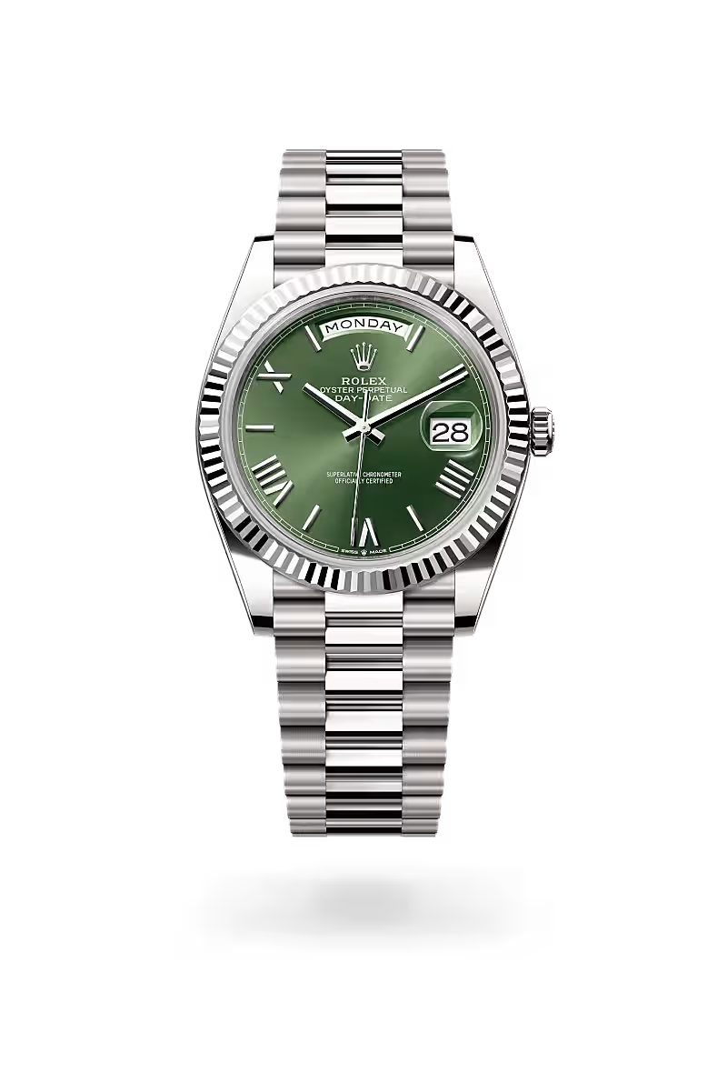 Day-Date 40 Olive Luxe Stainless Steel Watch