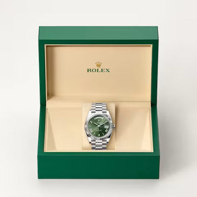 Day-Date 40 Olive Luxe Stainless Steel Watch