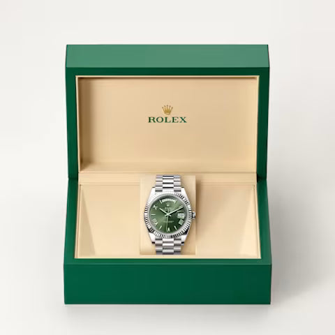 Day-Date 40 Olive Luxe Stainless Steel Watch