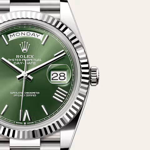 Day-Date 40 Olive Luxe Stainless Steel Watch