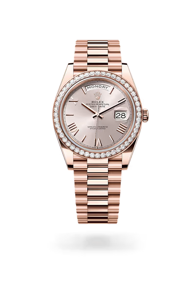Day-Date 40 Luxury Rose Gold with Diamond Bezel