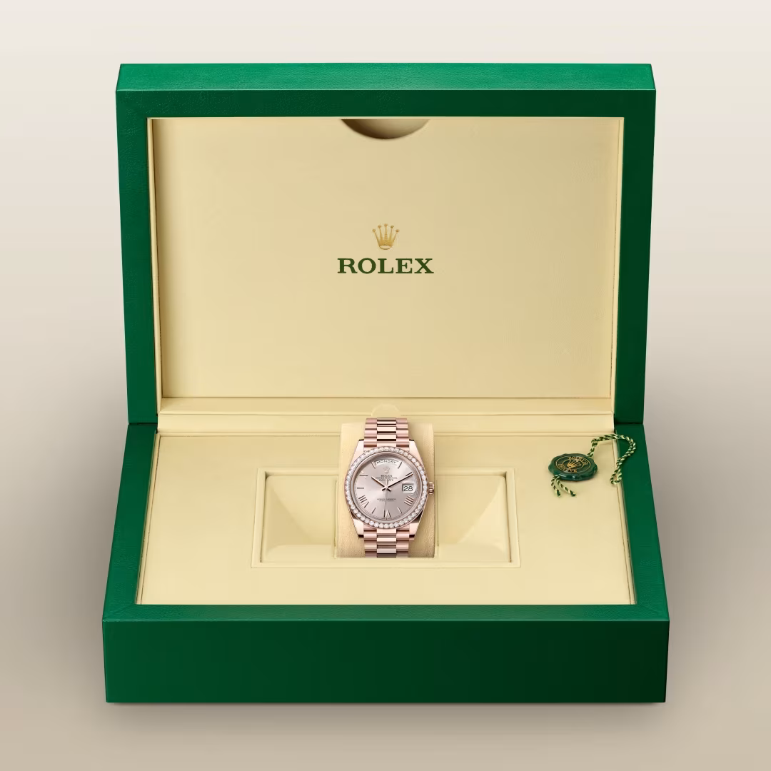 Day-Date 40 Luxury Rose Gold with Diamond Bezel