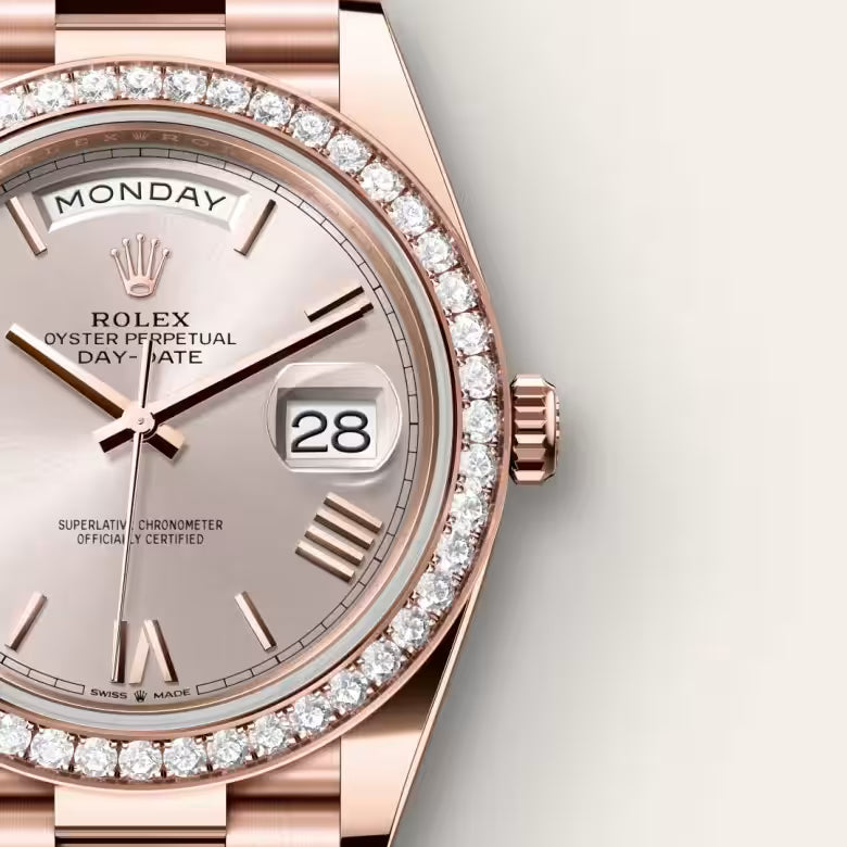 Day-Date 40 Luxury Rose Gold with Diamond Bezel
