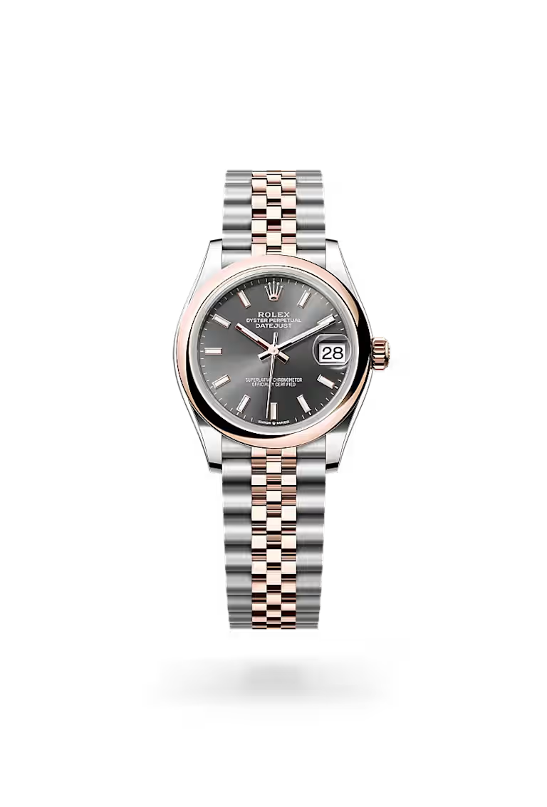 Datejust 31 Grey Dial Rose Gold & Silver Jubilee Bracelet Luxury Watch