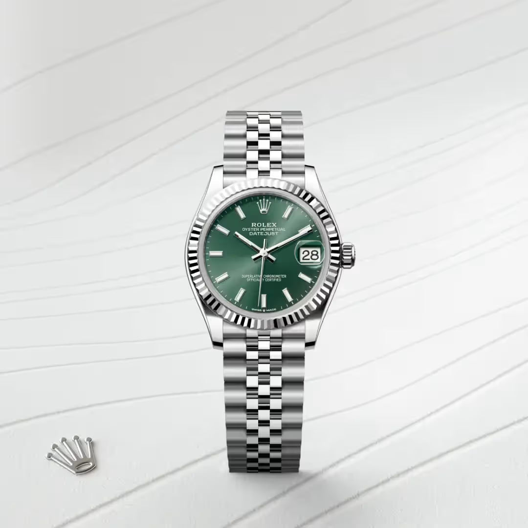 Datejust 31 Green Dial Silver Jubilee Watch