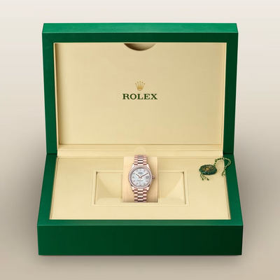 Datejust 31 Rose Gold Mother of Pearl Diamond Watch