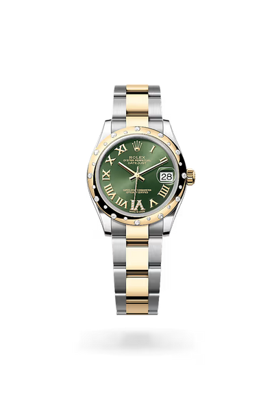 Datejust 31 Green Roman Dial Two-Tone Watch