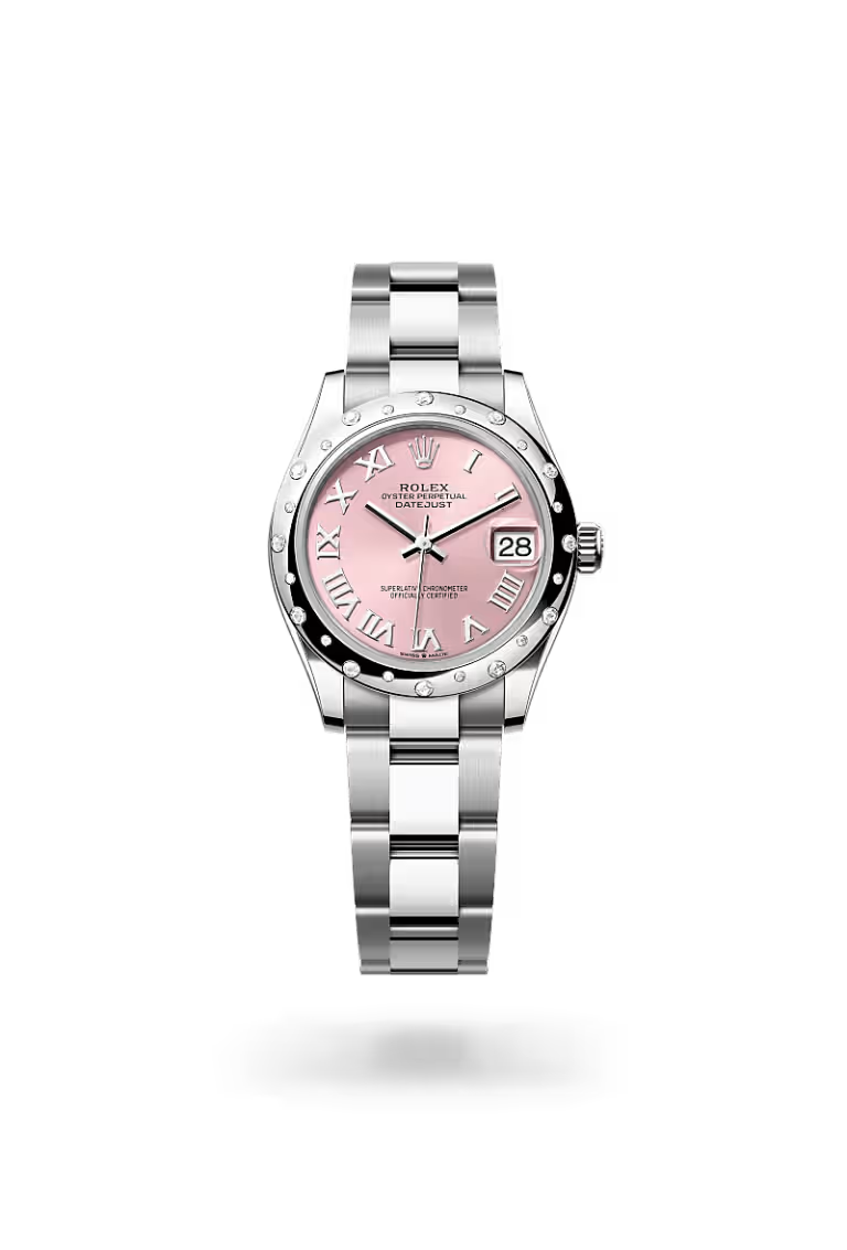 Datejust 31 Pink Roman Dial Silver Watch