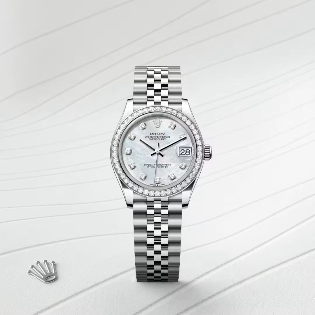 Datejust 31 Diamond Bezel Silver Dial Stainless Steel Luxury Watch