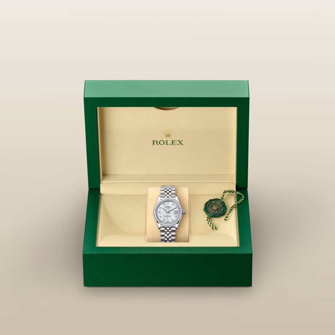 Datejust 31 Diamond Bezel Silver Dial Stainless Steel Luxury Watch
