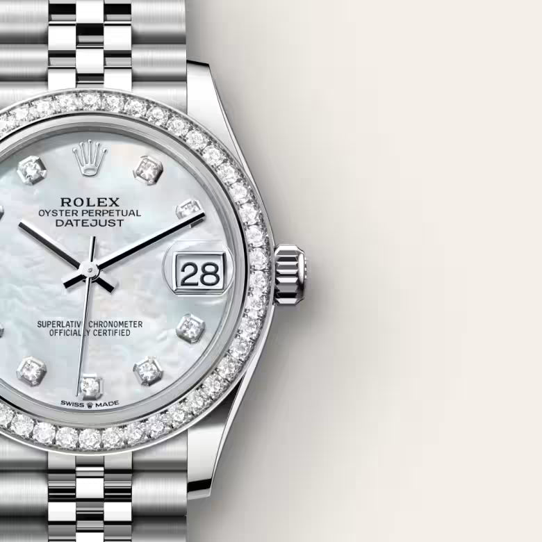 Datejust 31 Diamond Bezel Silver Dial Stainless Steel Luxury Watch