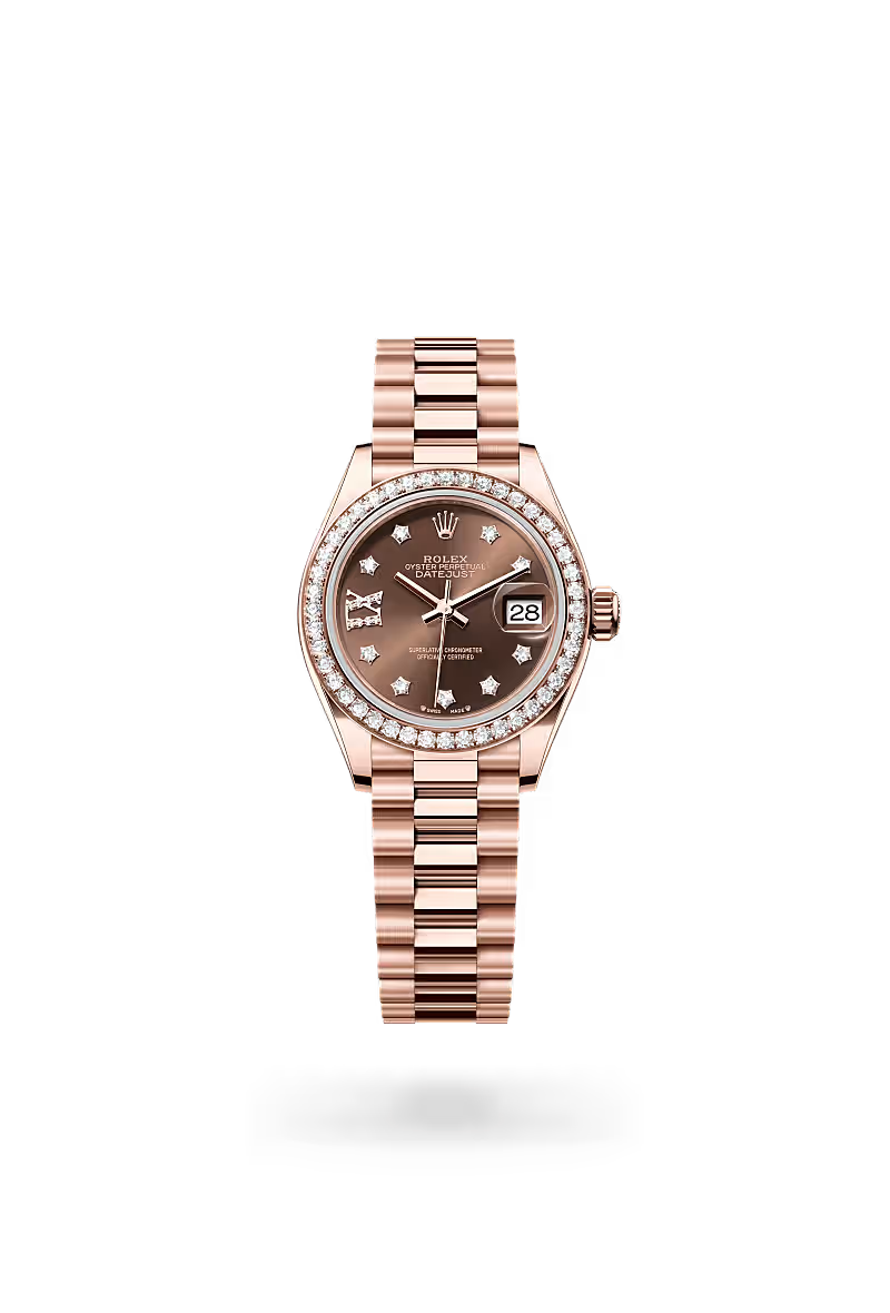 Lady-Datejust 28 Classic Diamond Bezel Wristwatch