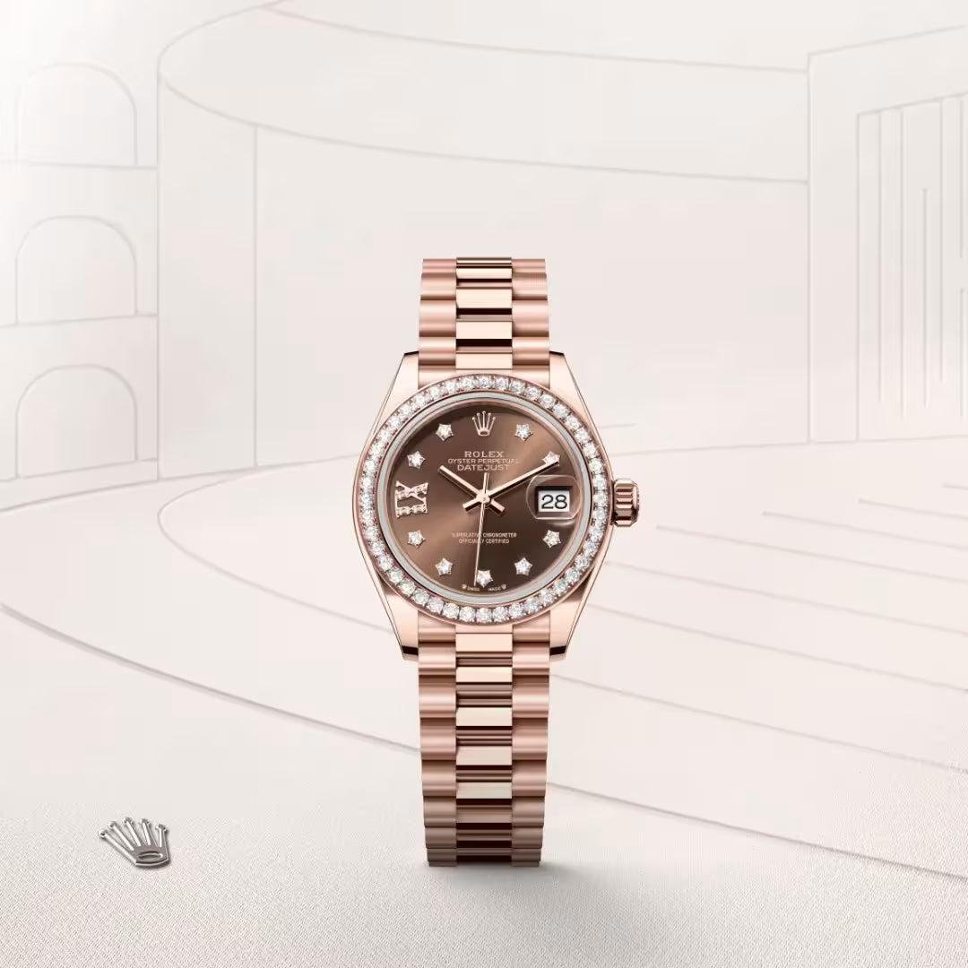 Lady-Datejust 28 Classic Diamond Bezel Wristwatch