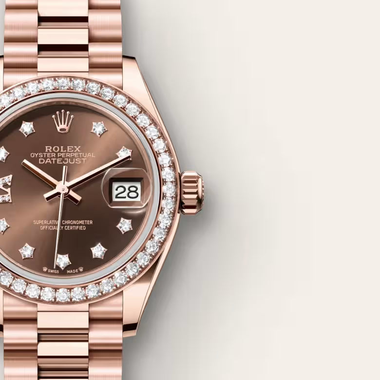 Lady-Datejust 28 Classic Diamond Bezel Wristwatch