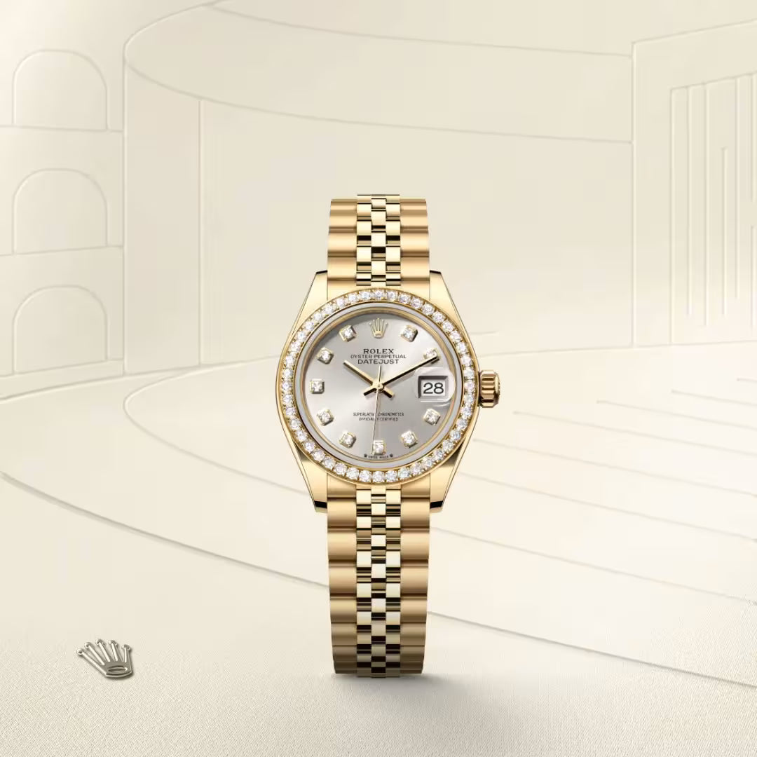 Lady-Datejust Prestige White Dial Gold Timepiece