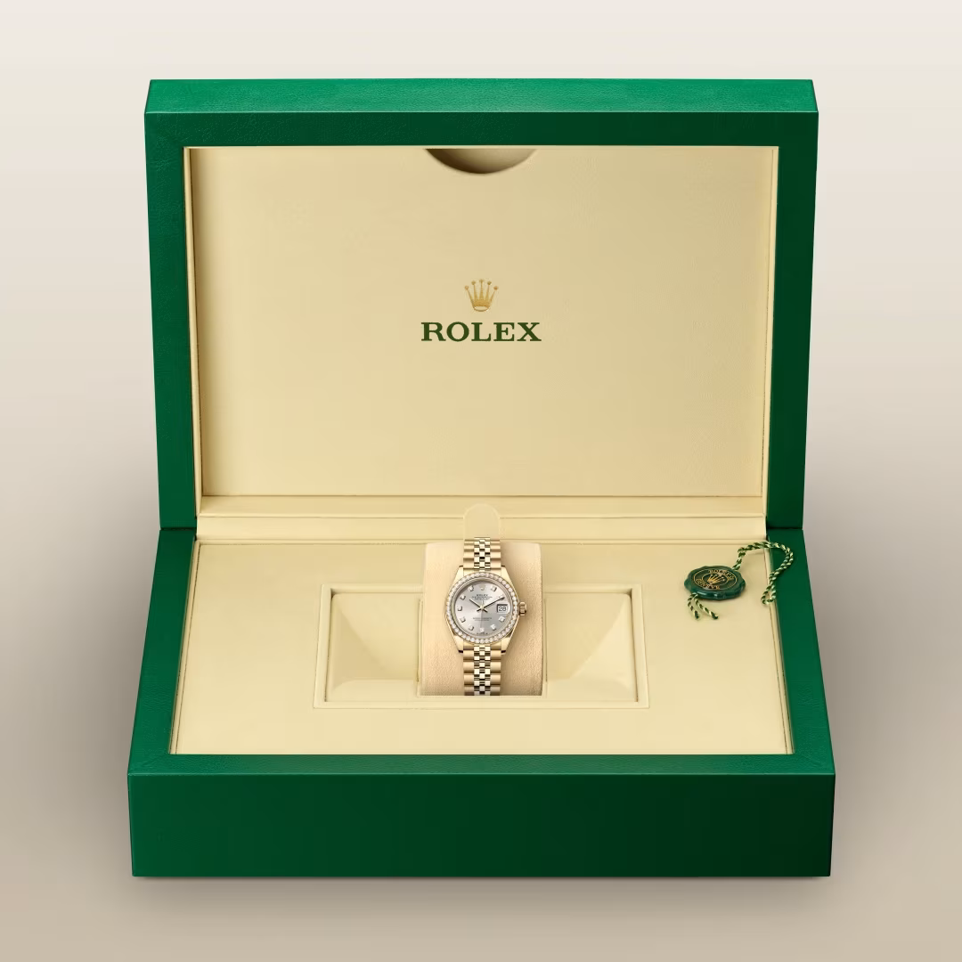 Lady-Datejust Prestige White Dial Gold Timepiece