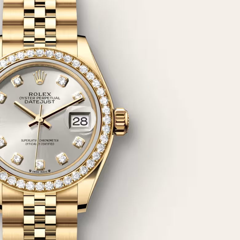 Lady-Datejust Prestige White Dial Gold Timepiece