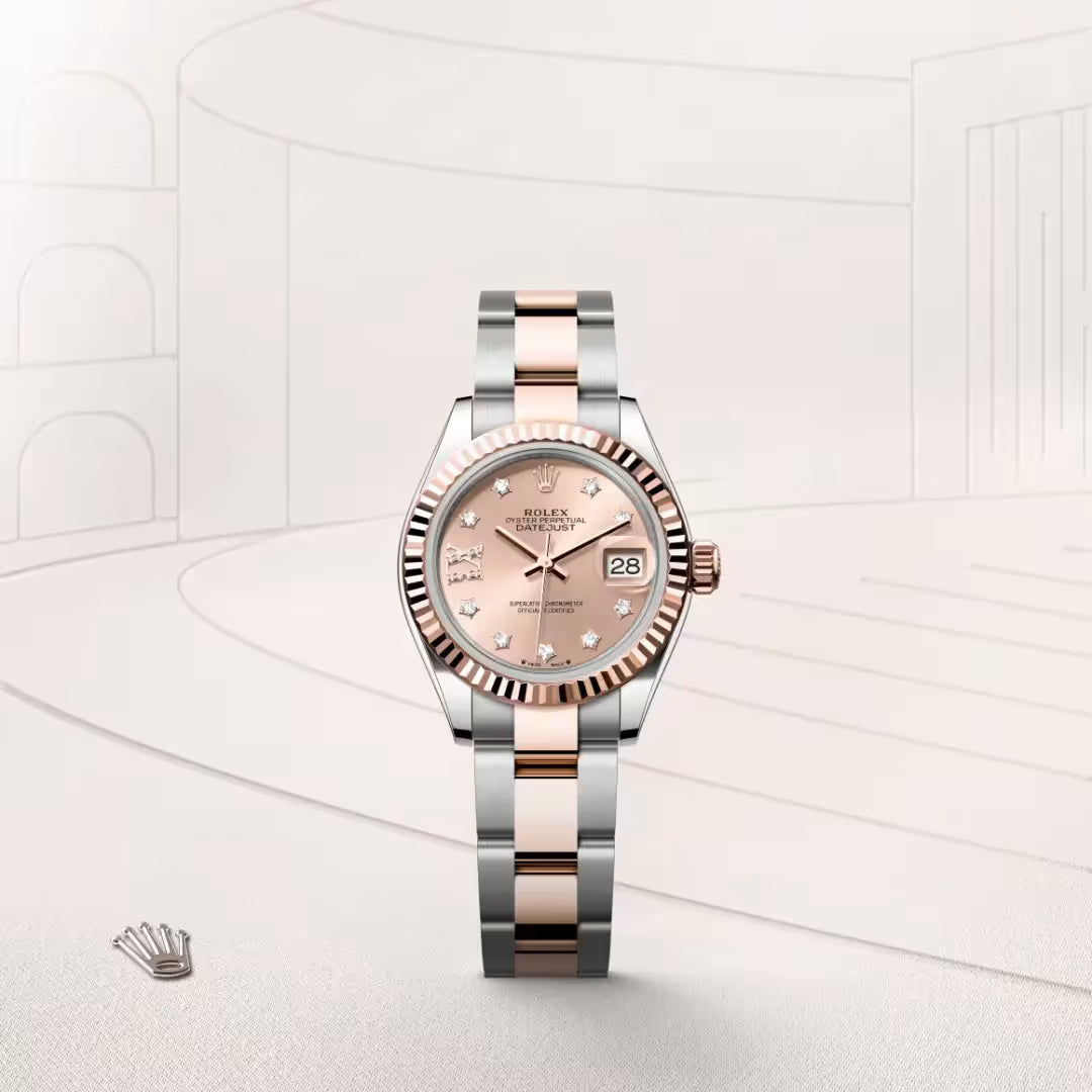 Lady-Datejust 28 Elegant Two-Tone Rose Gold Women’s Watch
