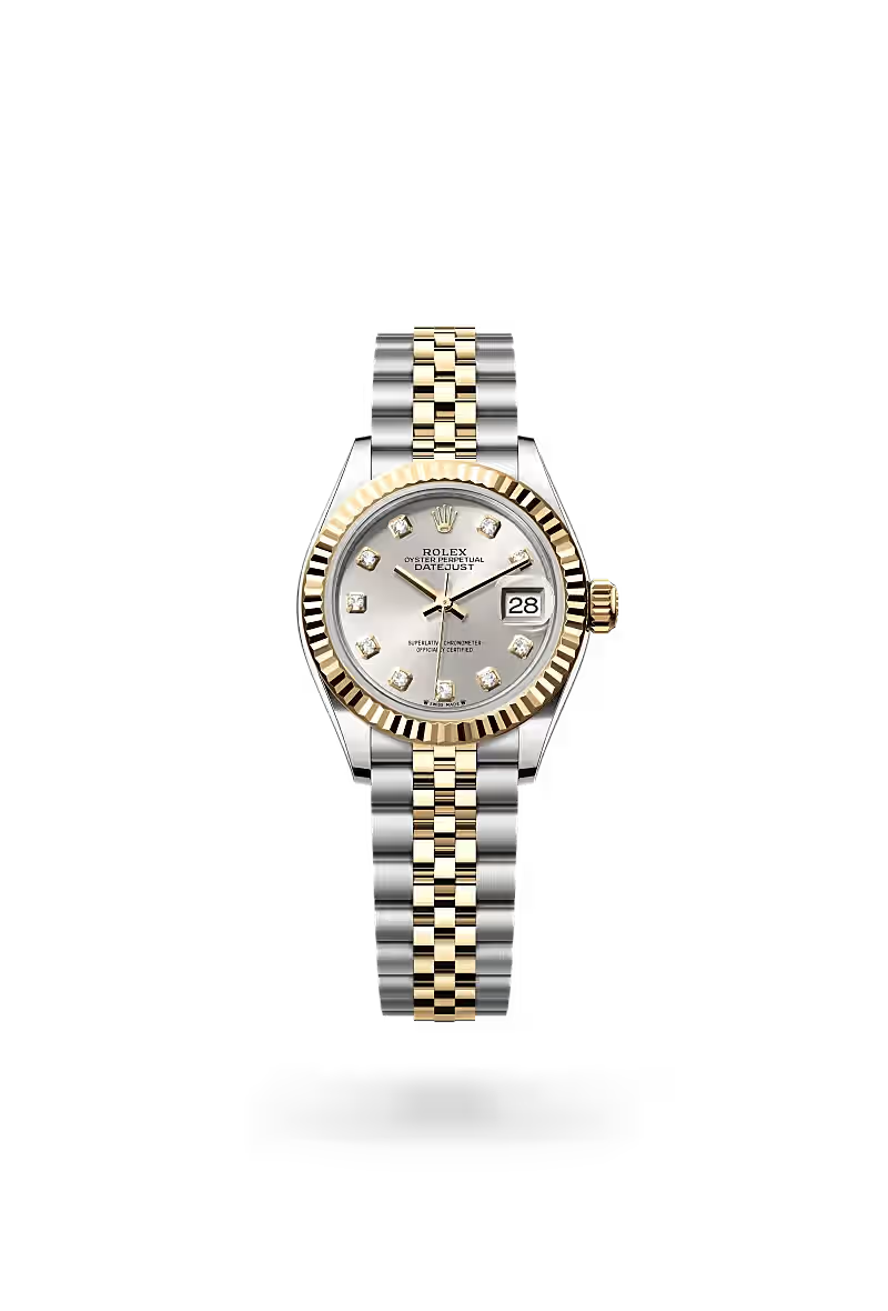Lady-Datejust Elegant Gold & Silver Diamond Date Watch