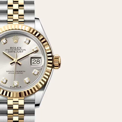 Lady-Datejust Elegant Gold & Silver Diamond Date Watch