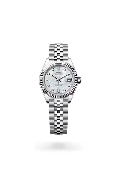 Datejust 28 Diamond Marker Pearl Dial Watch