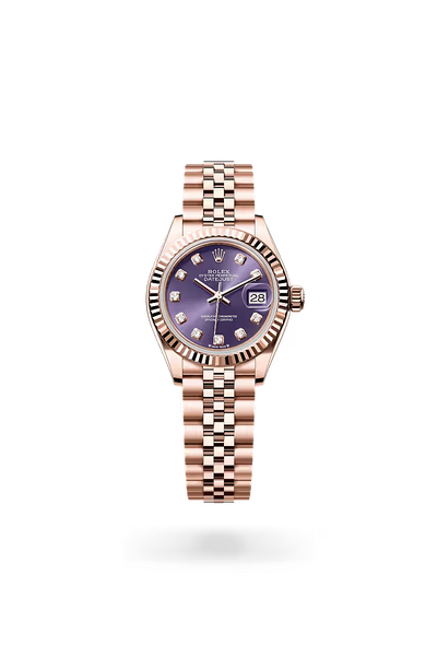 Lady-Datejust Luxury Rose Gold Purple Dial Women’s Watch
