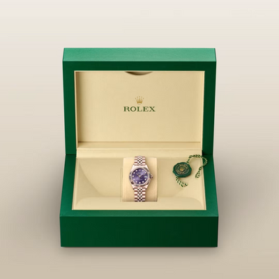 Lady-Datejust Luxury Rose Gold Purple Dial Women’s Watch