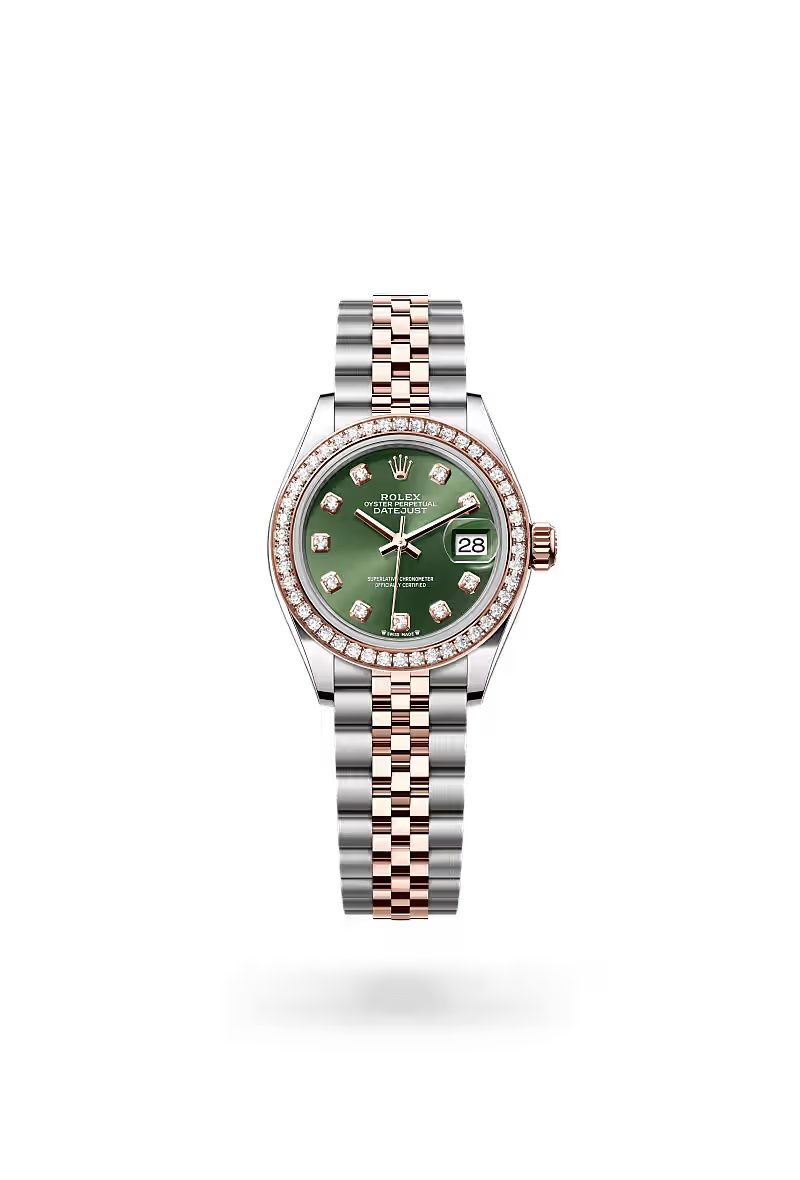 Lady-Datejust Luxury Green Dial Two Tone Women’s Watch