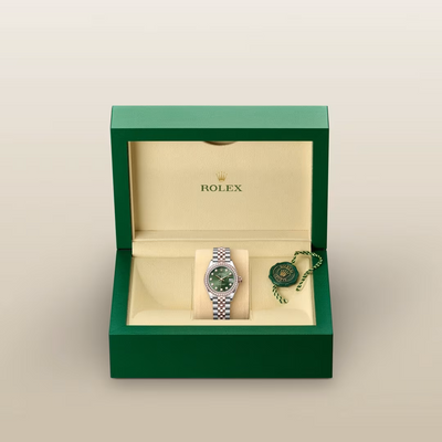 Lady-Datejust Luxury Green Dial Two Tone Women’s Watch
